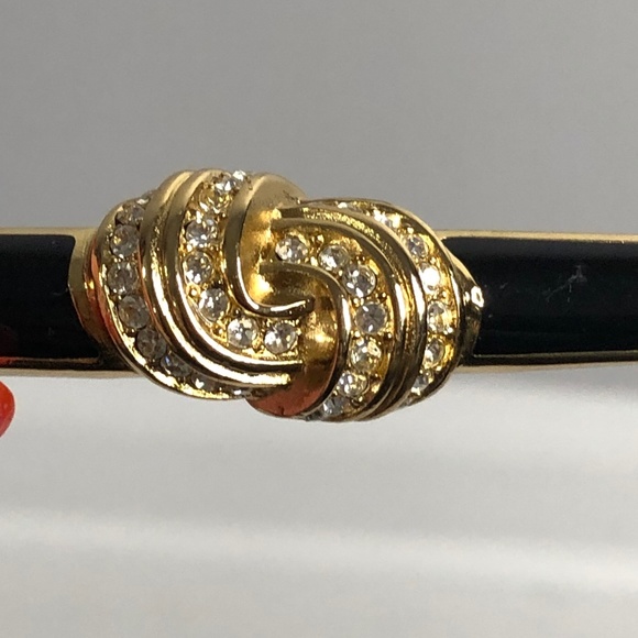 Dior Jewelry Christian Dior Vintage Gold Black Resin Knotted